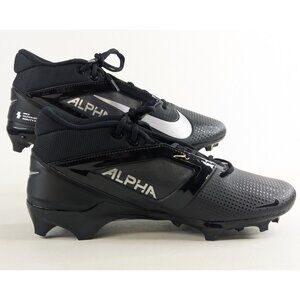 Nike Mens Size 13 Alpha Menace 4 Pro Football Cleats Black/Silver FD7037-002 NEW